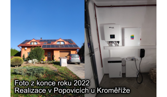 Foto z konce roku 2022, realizace v Popovicích u Kroměříže.
